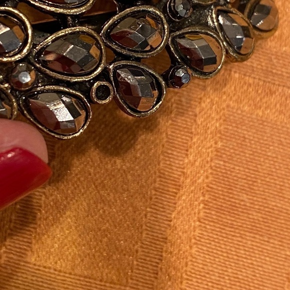 Vintage Rhinestone Peacock Brooch/Hair clip - Picture 3 of 3